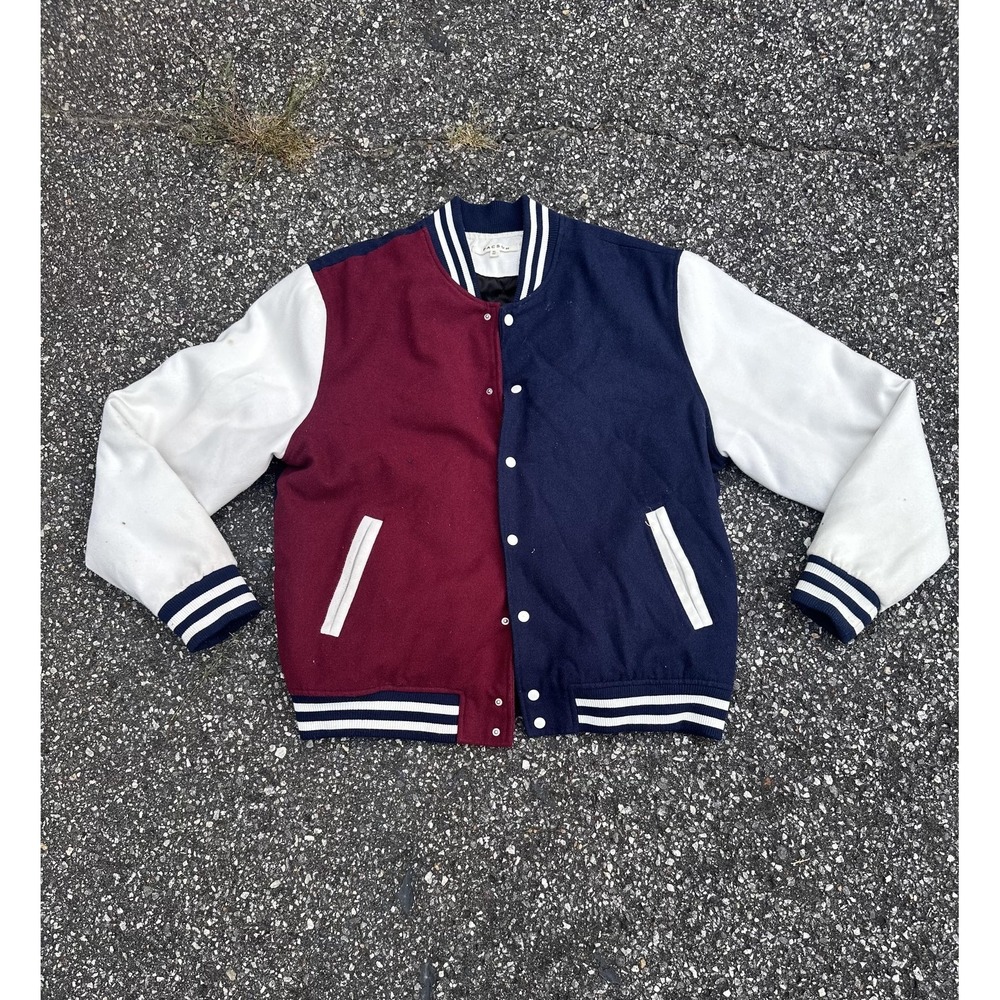 Pacsun Jacket Mens XL Multicolor Wool Varsity Snap Front College Sportswear